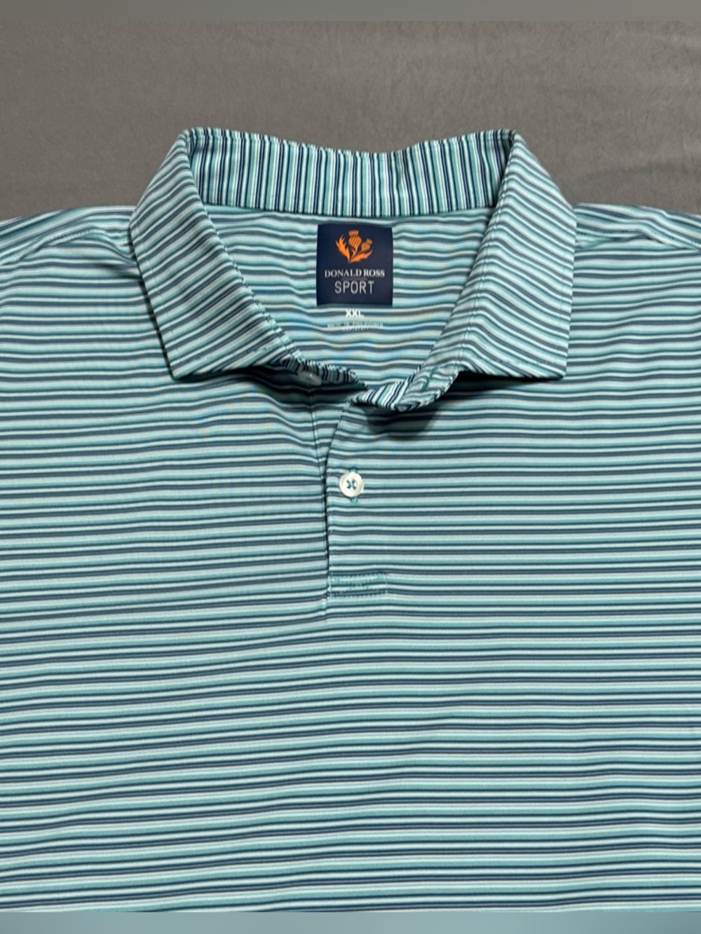Donald Ross Sport Oliver Multi Striped Performance Golf Polo Men’s XXL UPF50